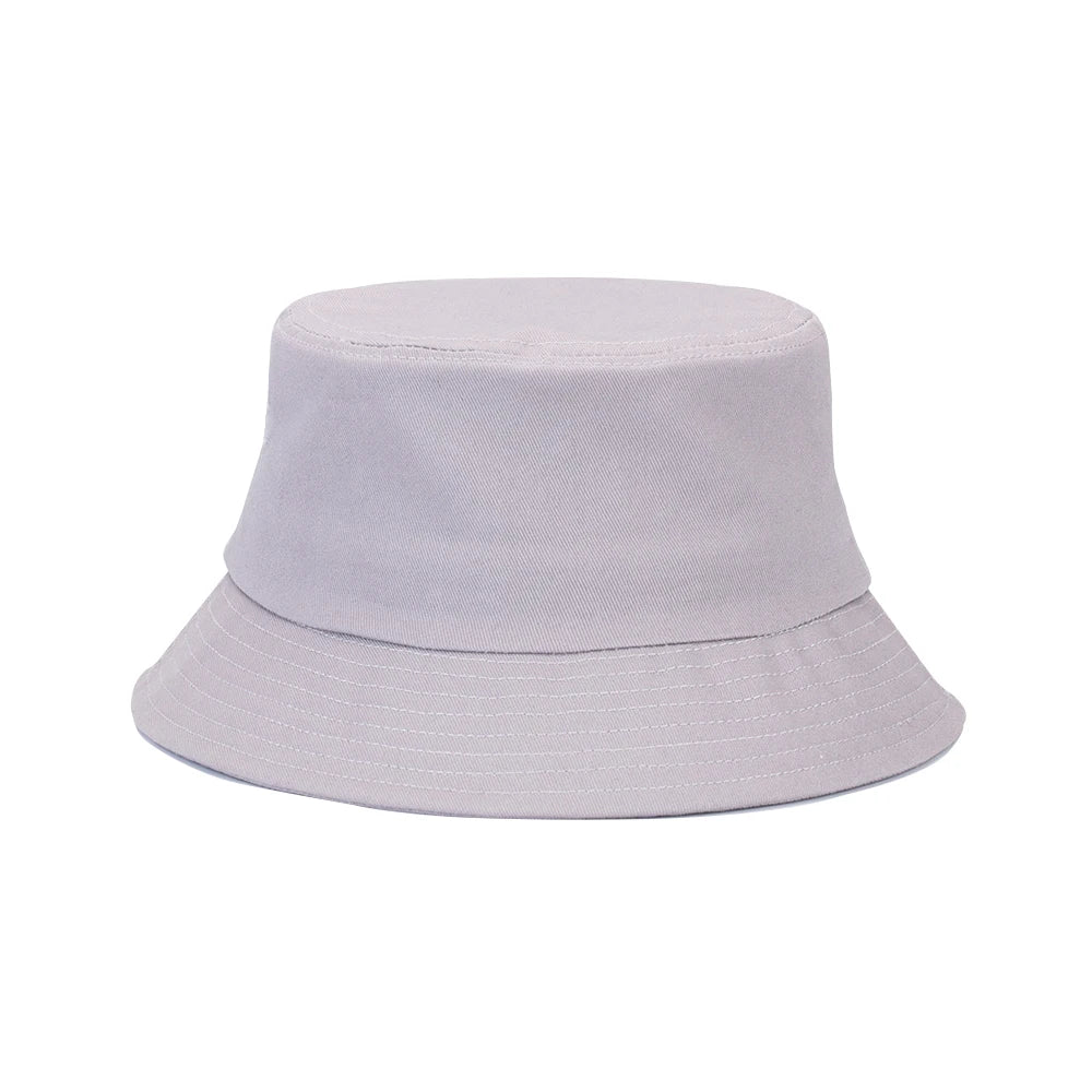 Solid Color Cotton Summer Bucket Hat