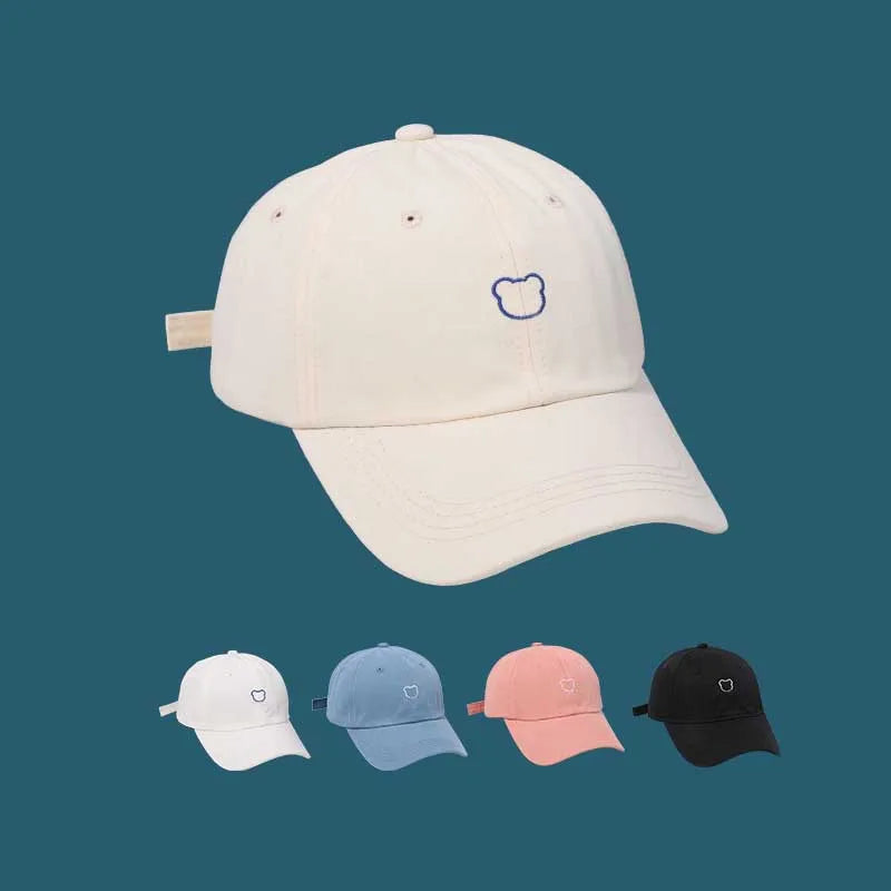Cute Bear Adjustable Cotton Snapback Baseball Cap