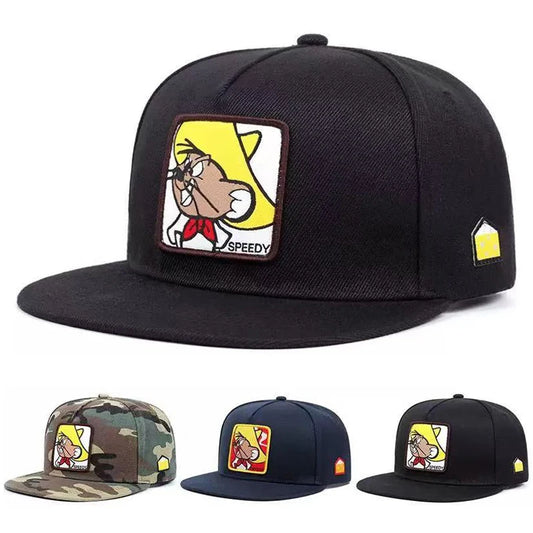Creative New Flat Edge Hat Mouse Labeling Street Hip Hop