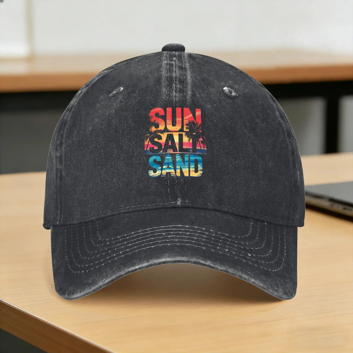 Sun Salt Sand Tropical Beach Vacation Baseball Cap