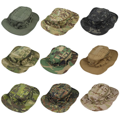 Tactical Square Pocket Outdoor Fishing Bucket Hat