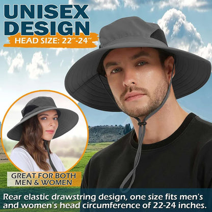 Foldable Adjustable Wide Brim Fishing Bucket Hat