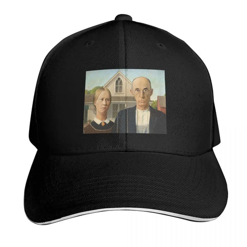 Grant Wood American Gothic 1930 Mesh Baseball Cap