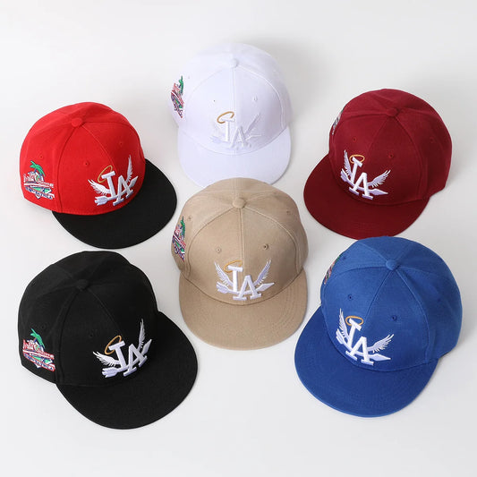 Los Angeles Angel Wings Embroidered Hip-Hop Snapback Cap