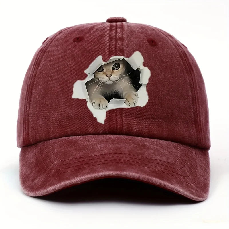 Funny Cat Lover Sun Baseball Cap