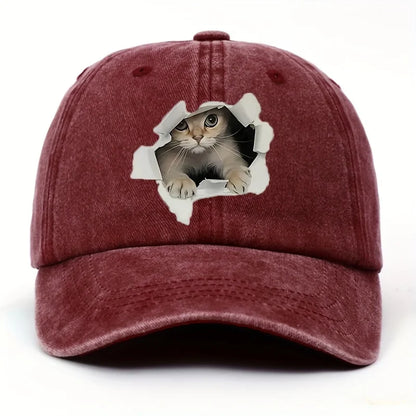 Funny Cat Lover Sun Baseball Cap