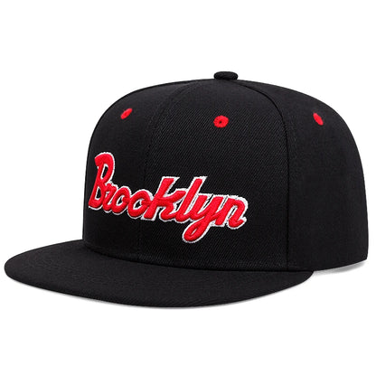 Retro Letter Embroidered Cotton Hip-Hop Snapback Cap