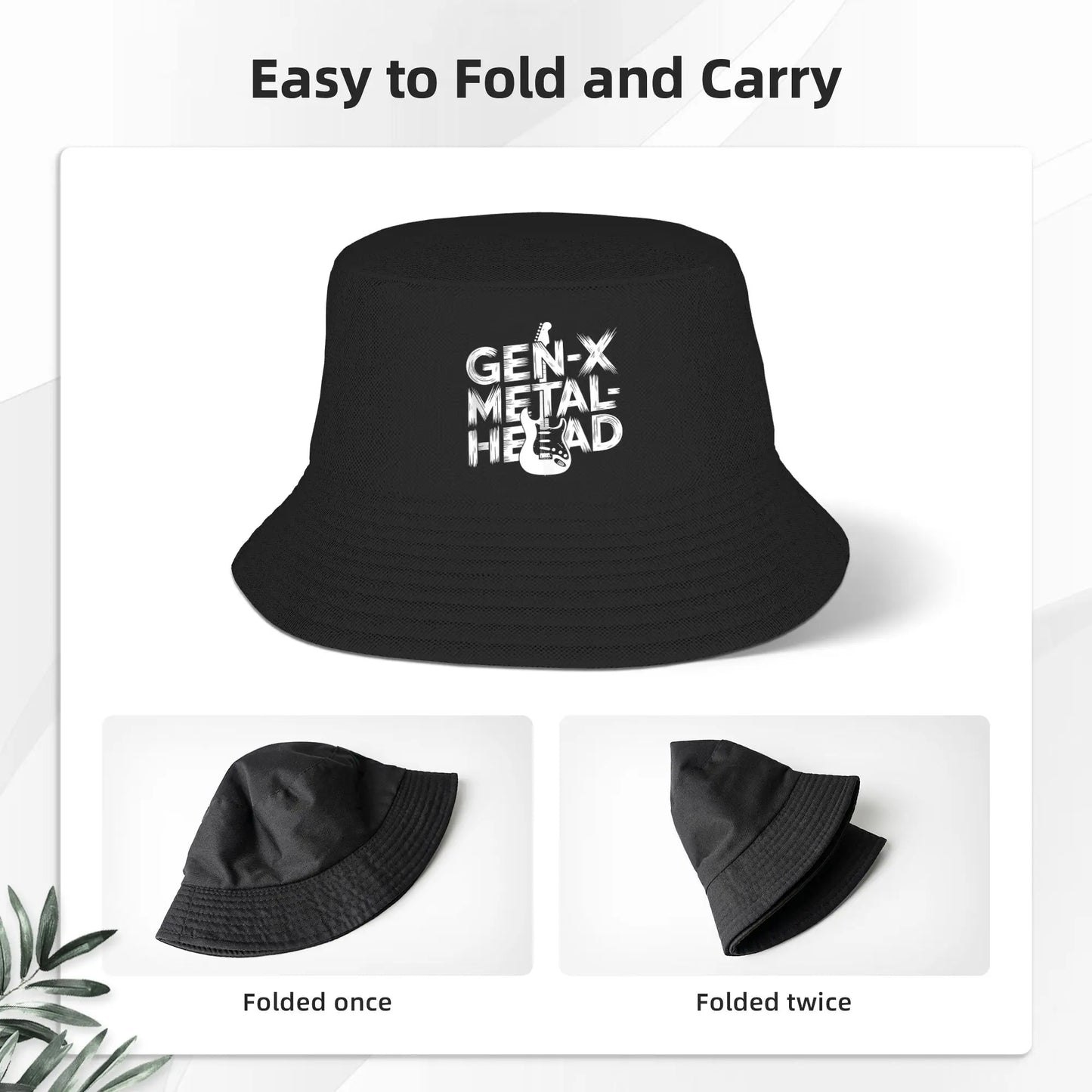Gen X Metalhead 80s Heavy Metal Music Lovers Bucket Hat