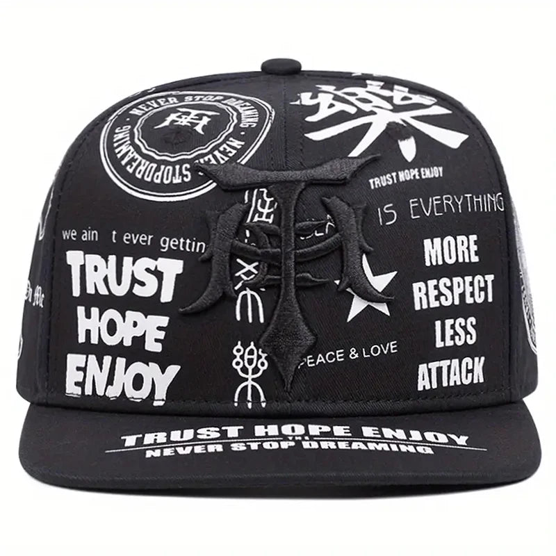 Creative Graffiti Embroidered Snapback Cap