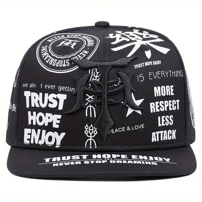 Creative Graffiti Embroidered Snapback Cap