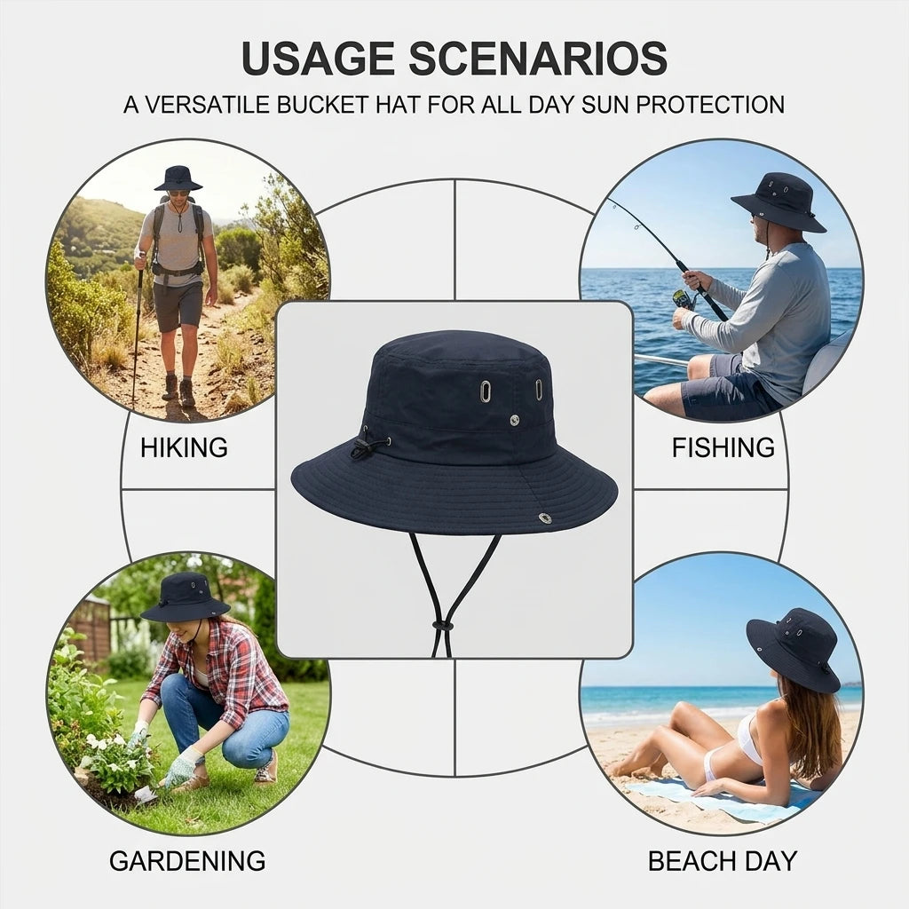 Waterproof Quick-Dry UV Protection Hiking Bucket Hat
