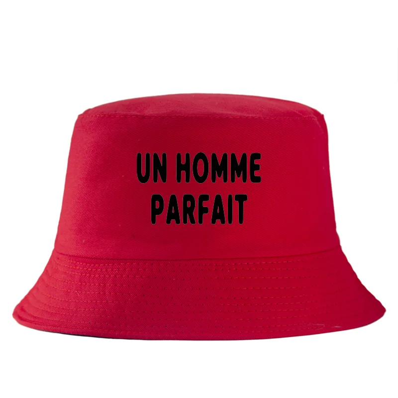 Un Homme Parfait Letter Print Sun Bucket Hat