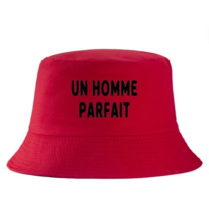 Un Homme Parfait Letter Print Sun Bucket Hat
