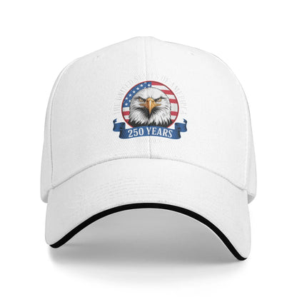 Happy 4th July 250 Years America Pride Patriotic Baseball Cap