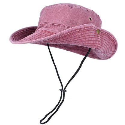 Summer Bucket Hats 2026 Outdoor Sun Hat Woman Solid Cotton About 58cm