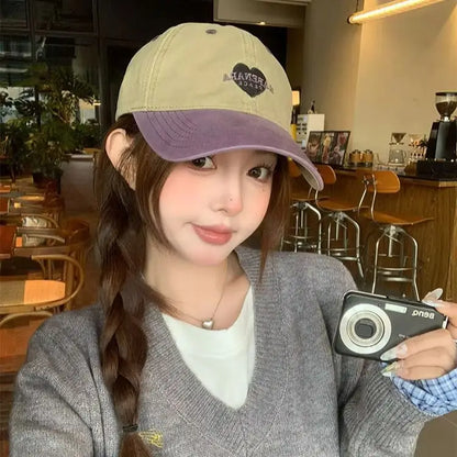 Sweet Heart Patchwork Baseball Cap