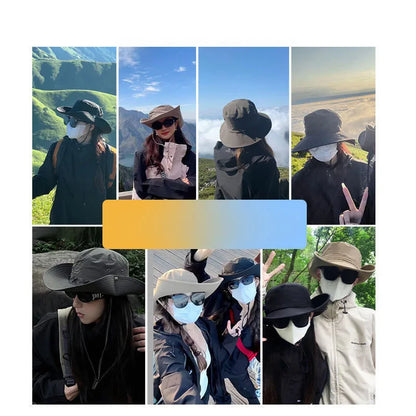Adjustable Wide Brim UV Protection Outdoor Hiking Bucket Hat