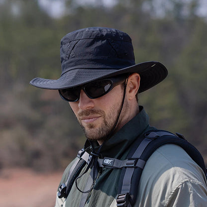 Adjustable Breathable Wide Brim Outdoor Bucket Hat
