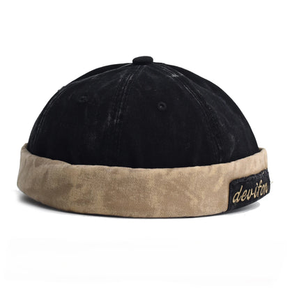 Washed Docker Beanie Brimless Cap Hat