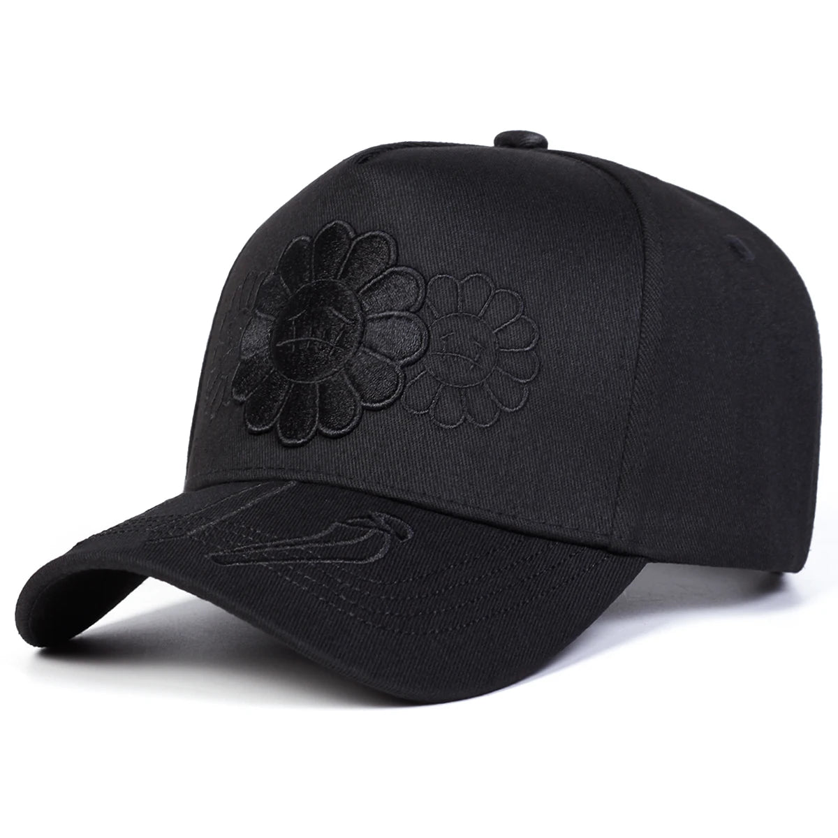 Sunflower Embroidery Adjustable Outdoor Baseball Cap