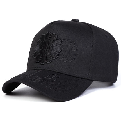 Sunflower Embroidery Adjustable Outdoor Baseball Cap
