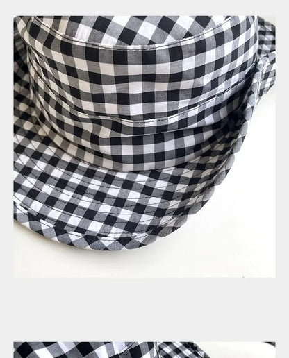 Black Dot Bucket Hats Women Versatile Sweet