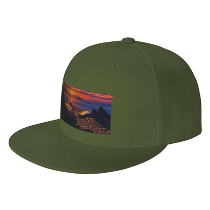 Fashion City Flat Brim Sporty Casual Snapback Cap