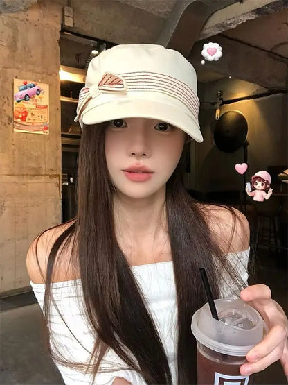 Cotton Pile Fisherman's Hat For Women Japanese Beanie Soft 56-58cm