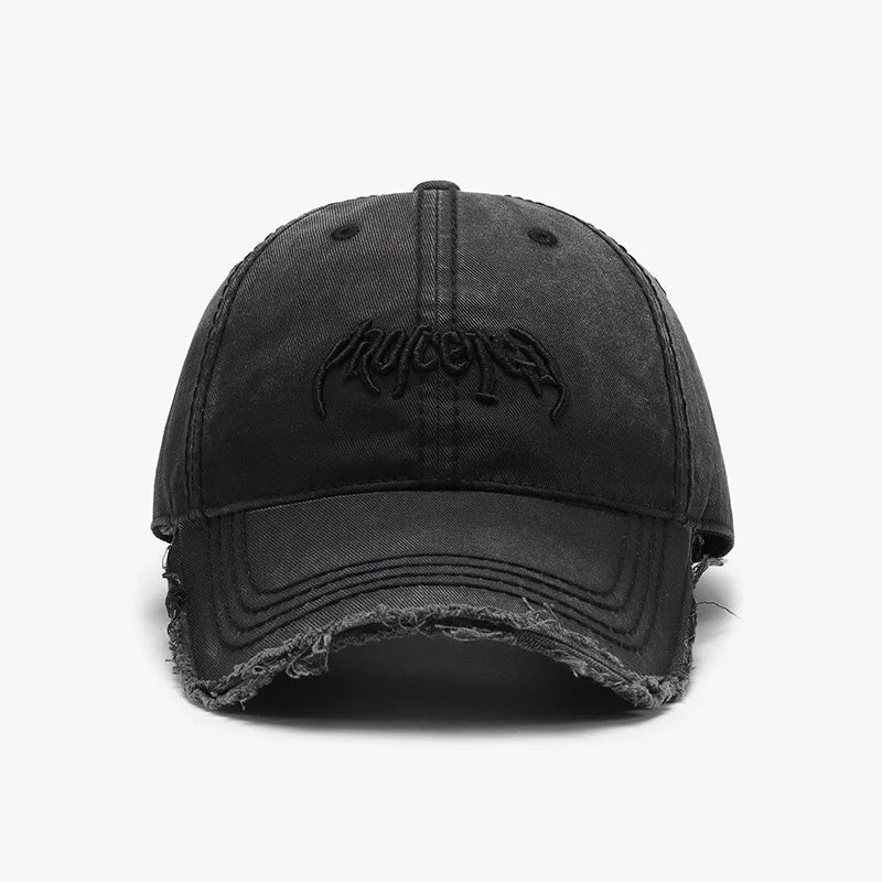 Letter Three Dimensional Embroidery Soft Top Rough Edge Men's Baseball Cap