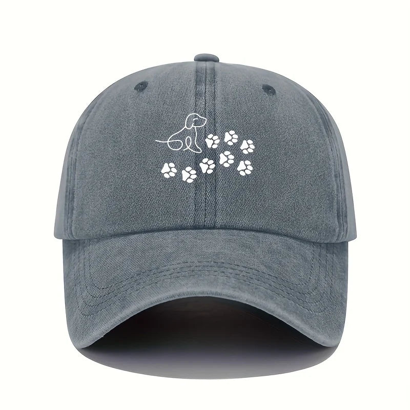 Cute Dog Paw Print Baseball Cap