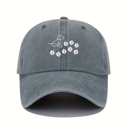 Cute Dog Paw Print Baseball Cap