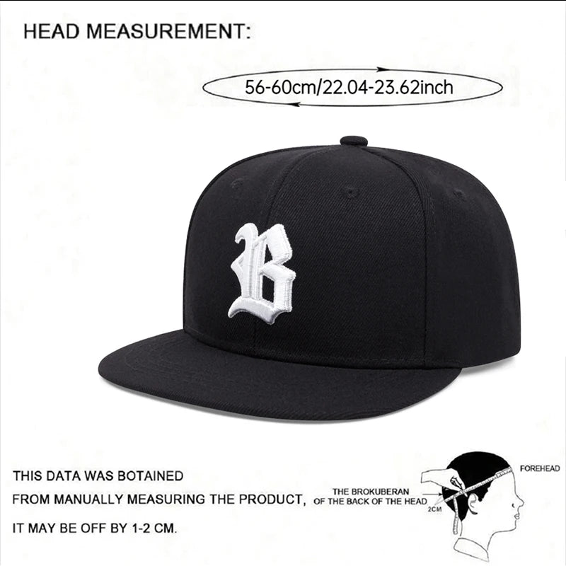 Gothic Letter B Hip Hop Snapback Cap