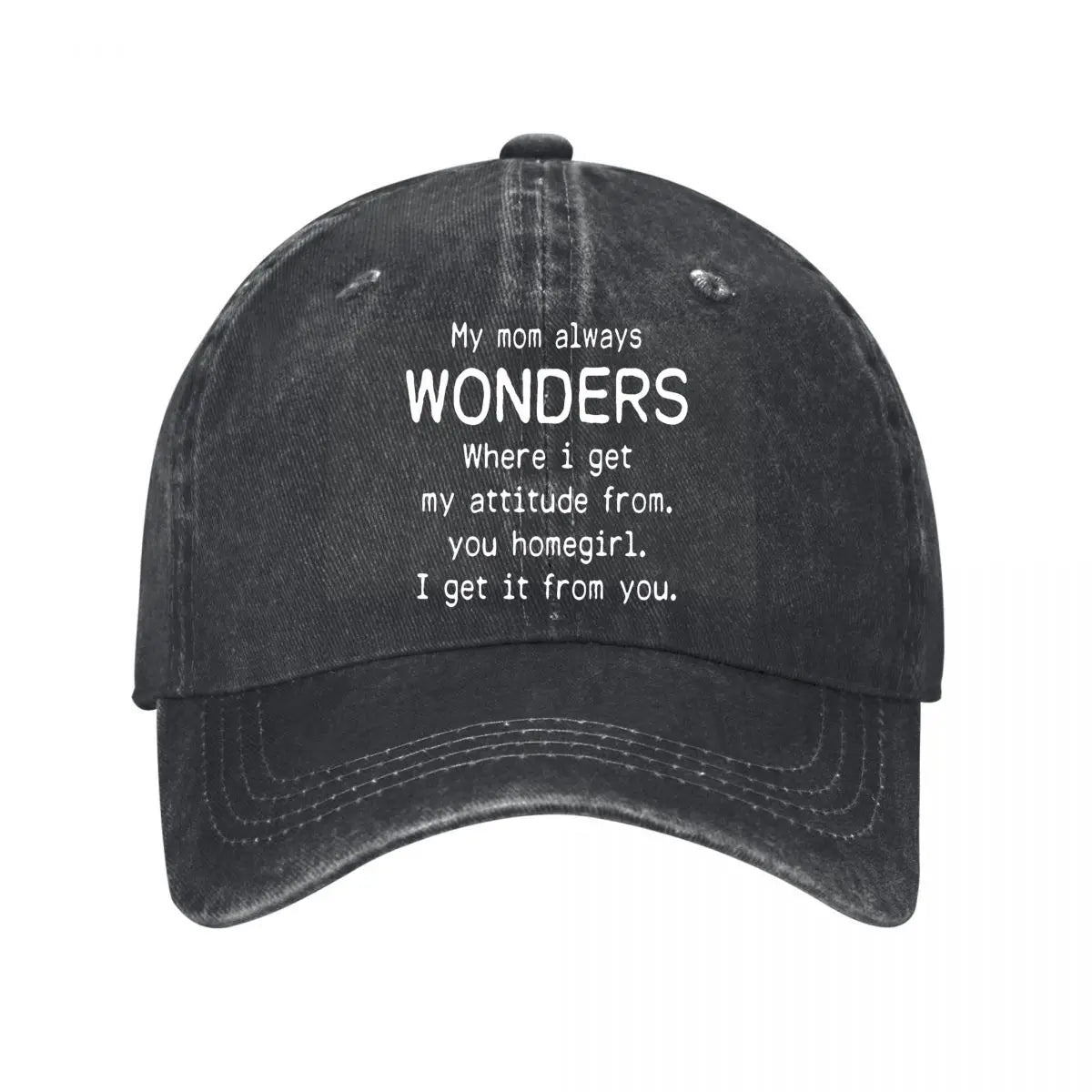 My Mom Always Wonders Baseball Cap