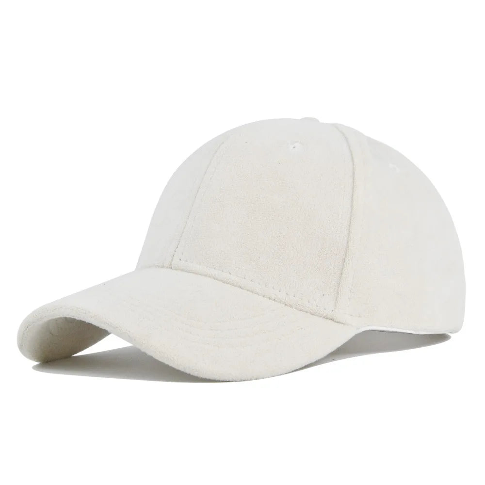 Fashion False Suede Baseball Caps For Men Women Autumn Winter Solid Retro Snapback Hip Hop Hat Unisex Street Adjustable Sun Caps