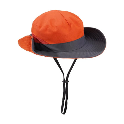 Quick-Dry Wide Brim Ponytail Hole Bucket Hat