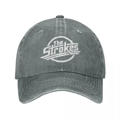 Strokes Rock Music Washed Baseball Cap