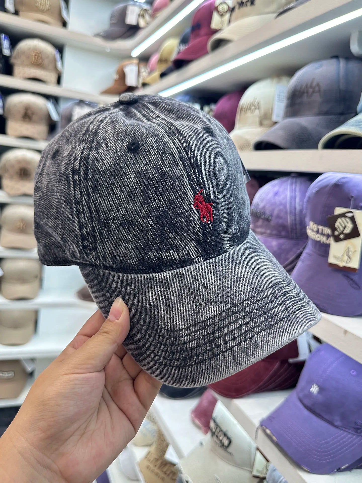 Hat Women's Four Seasons Denim Washed Old Soft Top Baseball Cap Size 55-60cm
