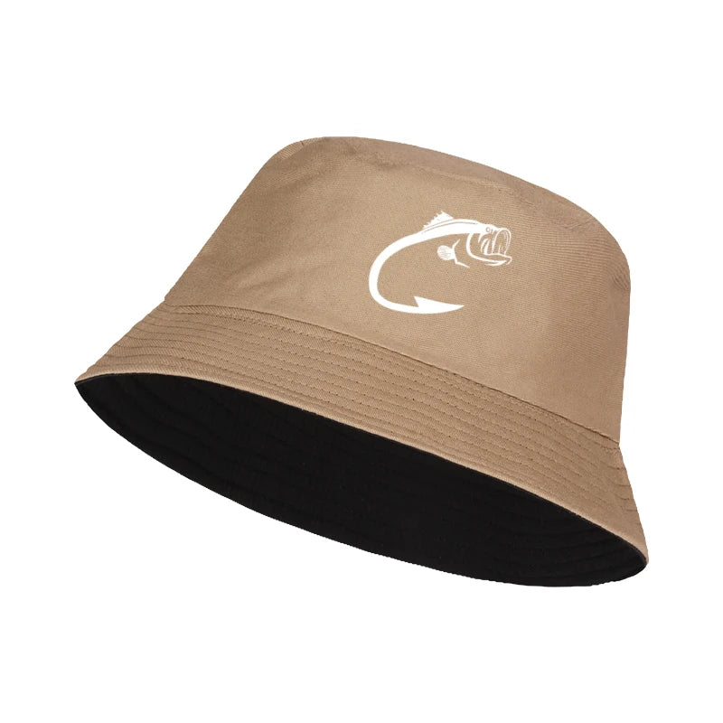 Fish Hook Bass Print Bucket Hat