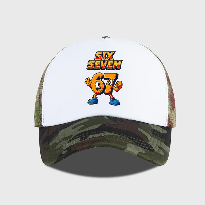 Cartoon Sponge Mesh Snapback Baseball Cap