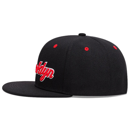 Retro Letter Embroidered Cotton Hip-Hop Snapback Cap