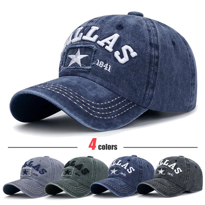 4 Colors Unisex Dallas 3D Embroidered Baseball Cap Snapback Caps Sun Hats Dad Hats
