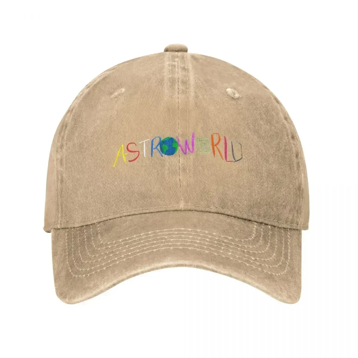 Travis Astroworld Distressed Denim Rapper Snapback Baseball Cap