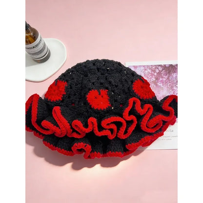 Heart Crochet Granny Square Bucket Hat