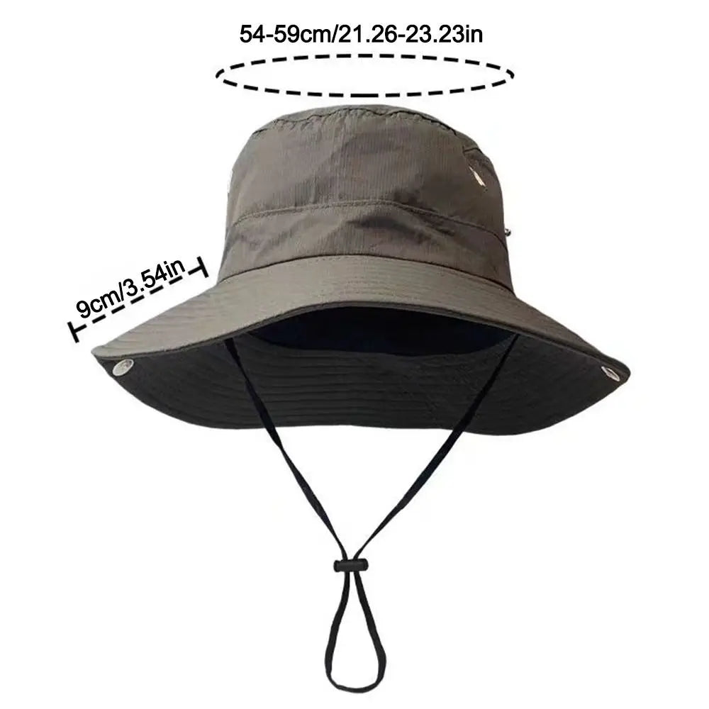 Waterproof Windproof Wide Brim UV Protection Bucket Hat