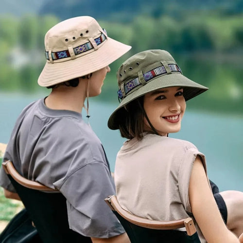 Adjustable Quick-Dry Drawstring Sun Protection Bucket Hat