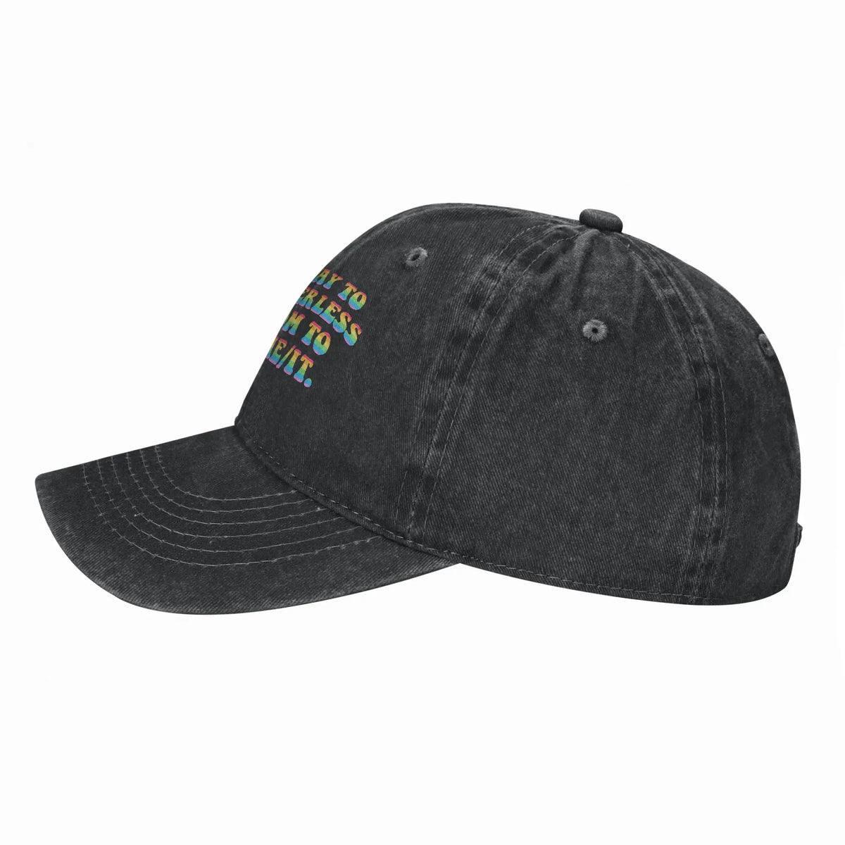 Genderless Bathroom LGBTQ Trucker Baseball Cap