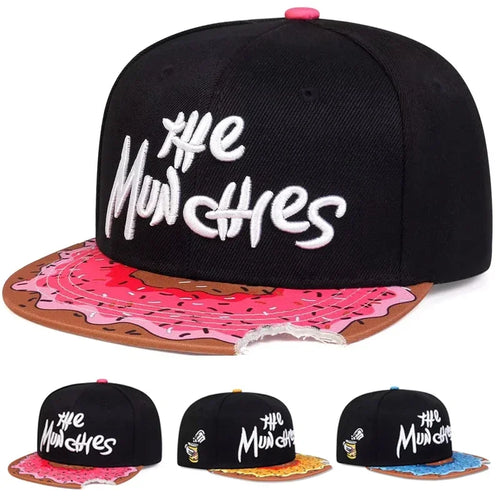 The Munchies Embroidered Hip-Hop Snapback Cap
