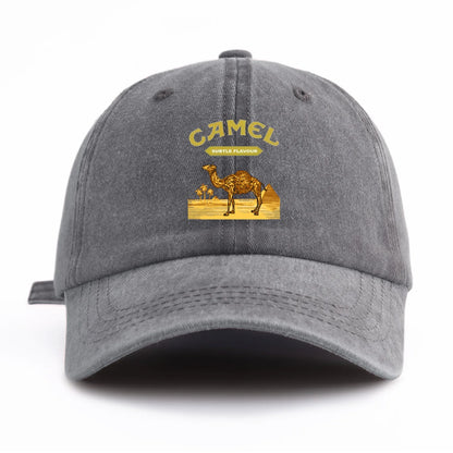 Camel Print Washed Vintage Baseball Cap