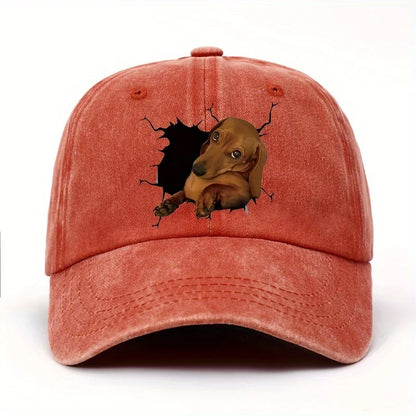 Vintage Cartoon Puppy Baseball Cap