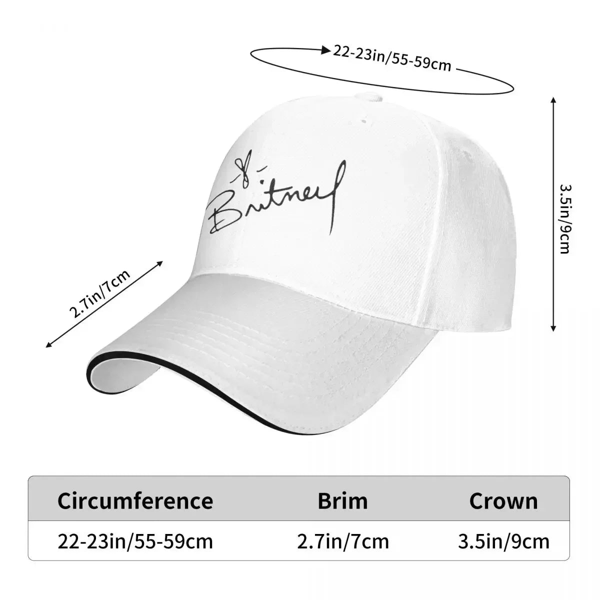 Britney Spears Signature Hip Hop Baseball Cap